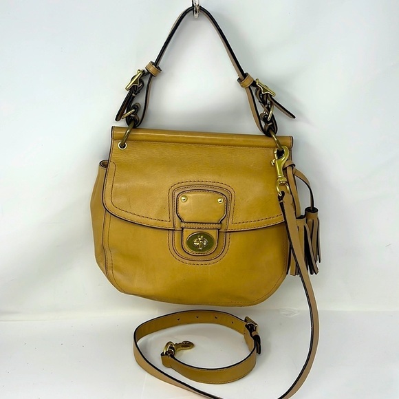Coach Handbags - Coach Willis Tan Leather Cross Body Bag K1220-22382